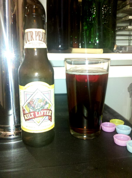 Kilt Lifter Scotch Ale..Sorry for the flash reflection ...